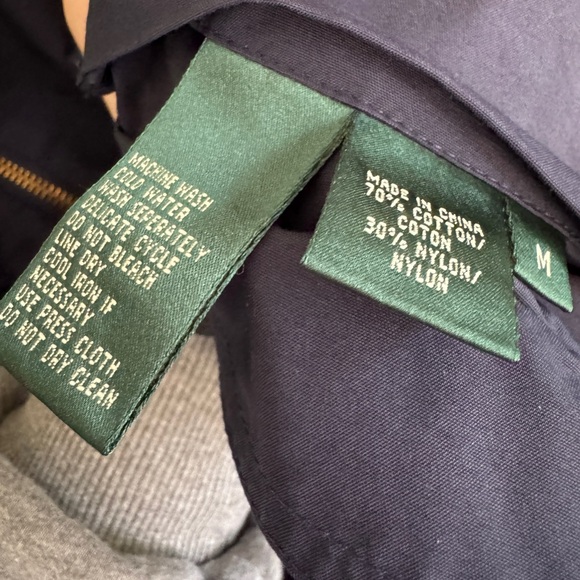 💚💙Lauren Ralph Lauren Reversible Utility Vest Navy Green 90s Preppy Outdoor M - Picture 4 of 9